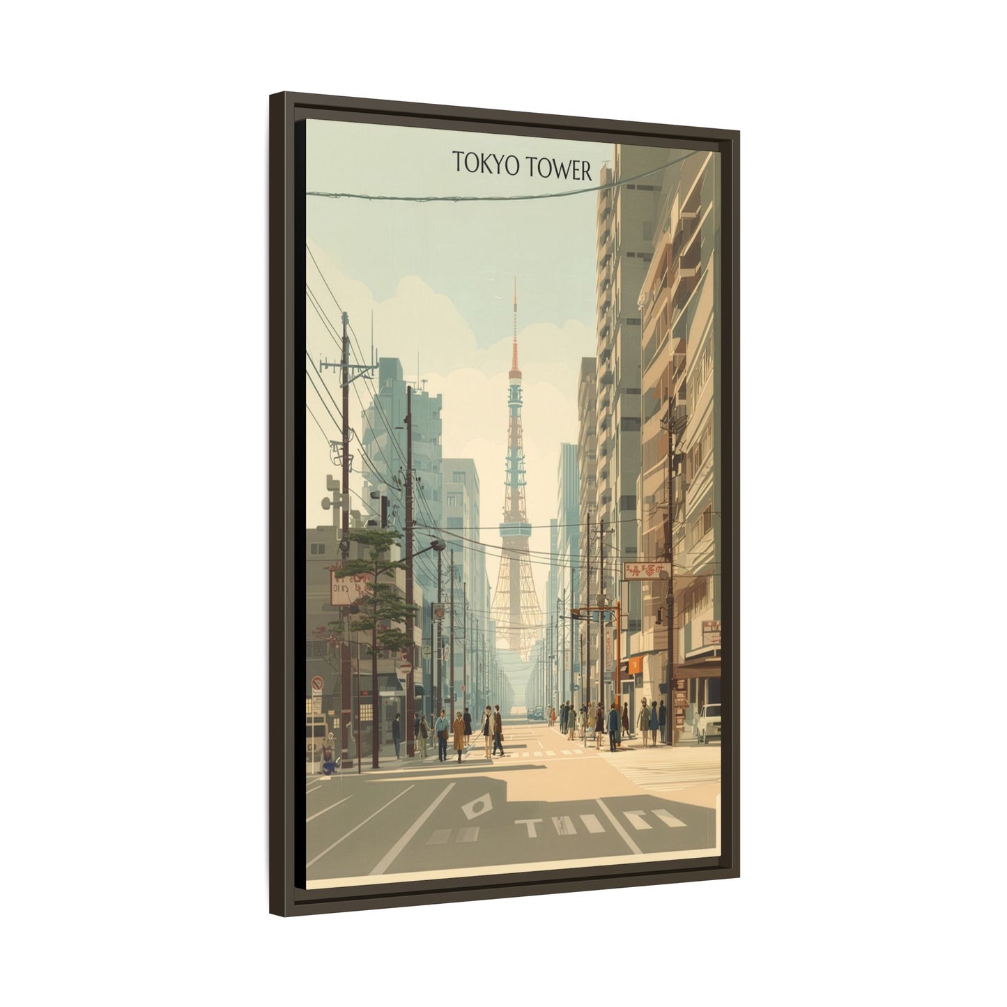 Tokyo Tower Vintage Travel Poster | Museum-Quality Fine Art Print