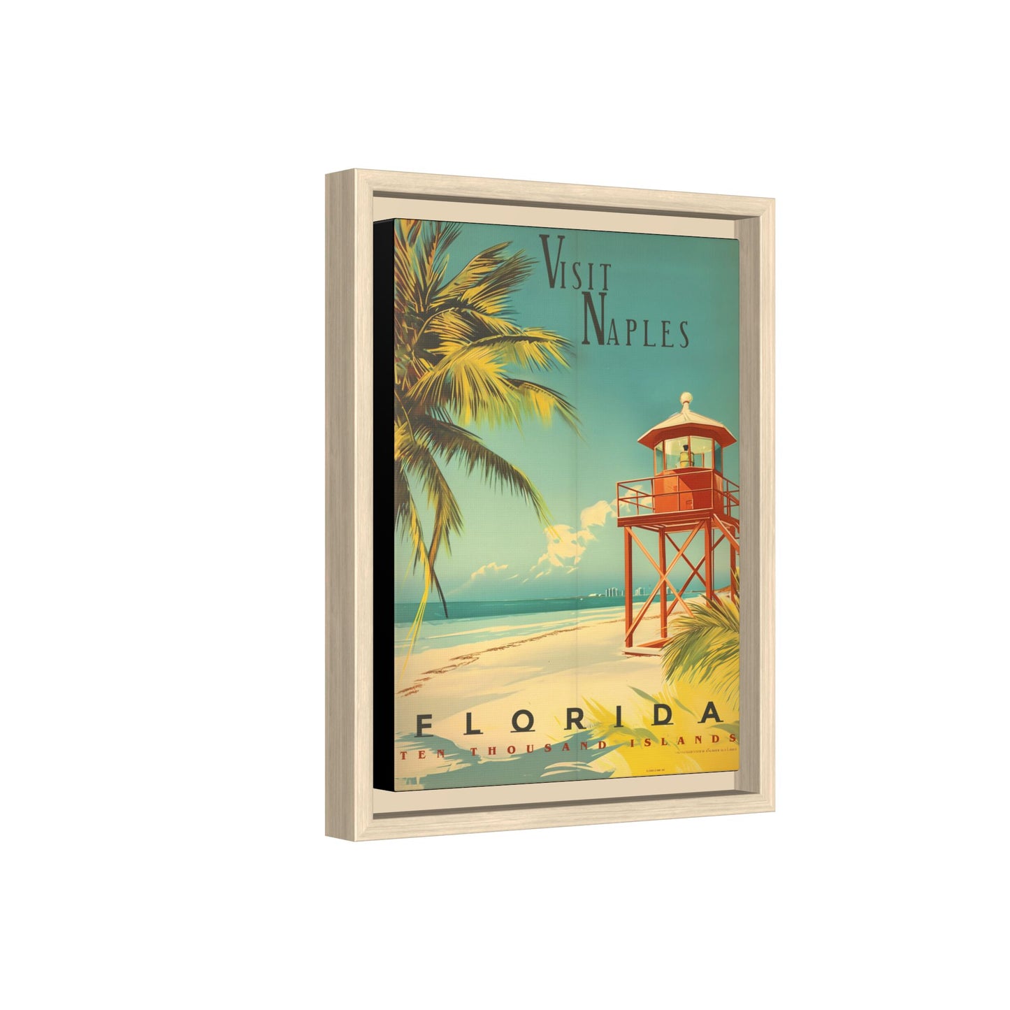 Naples Florida Vintage Beach Poster | Museum-Quality Fine Art Print