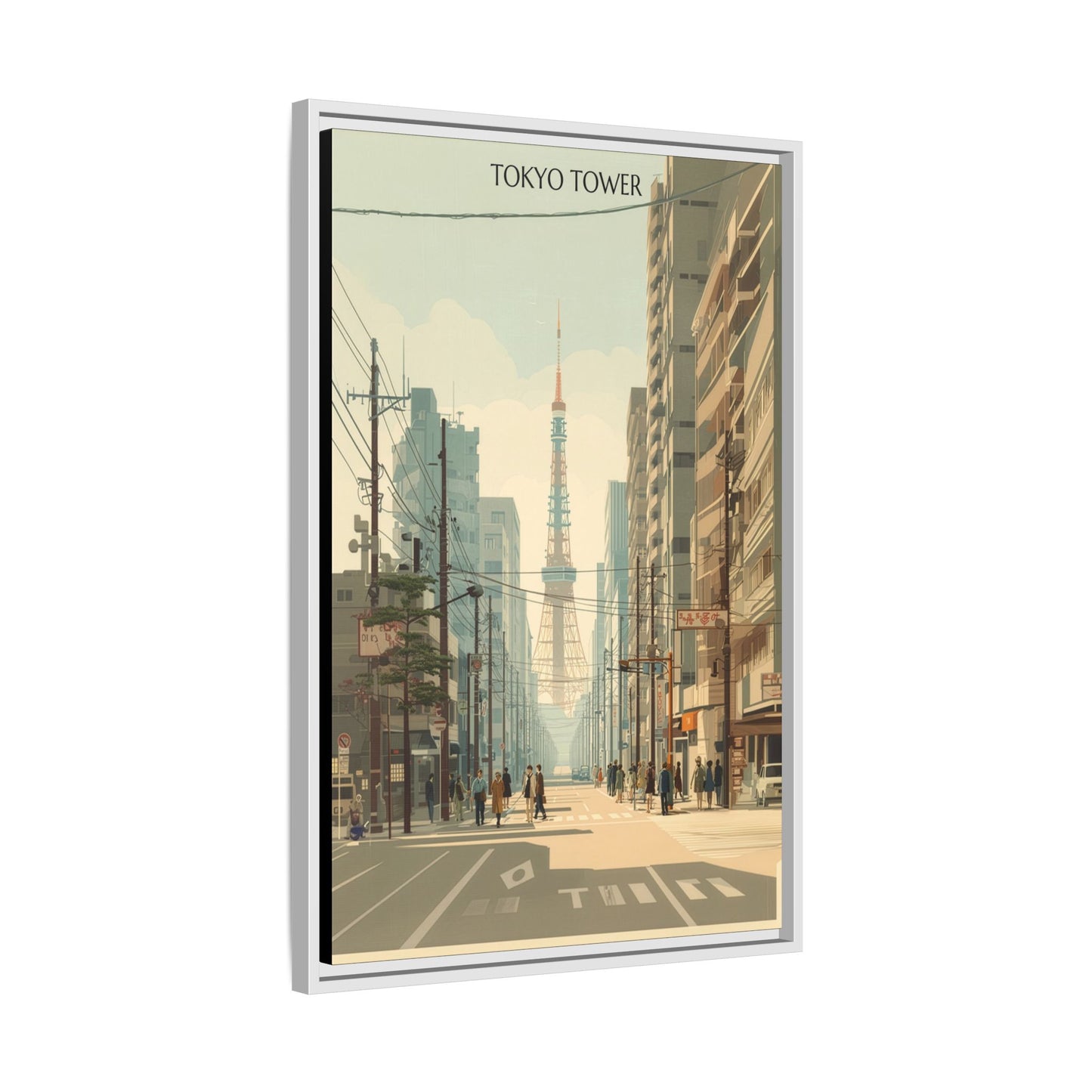 Tokyo Tower Vintage Travel Poster | Museum-Quality Fine Art Print