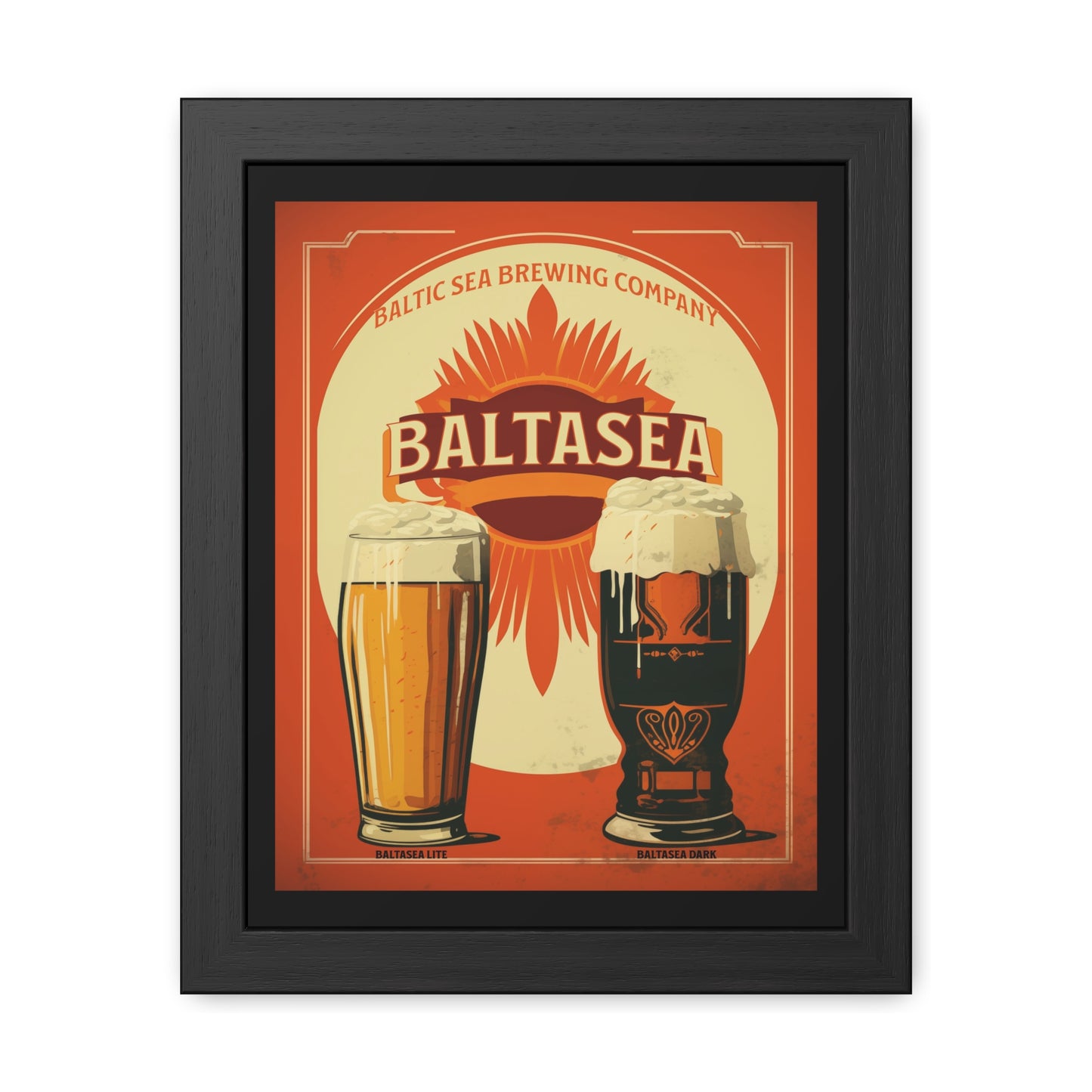 Vintage Beer Poster - Baltasea Brewing Company Art Print Framed Posters