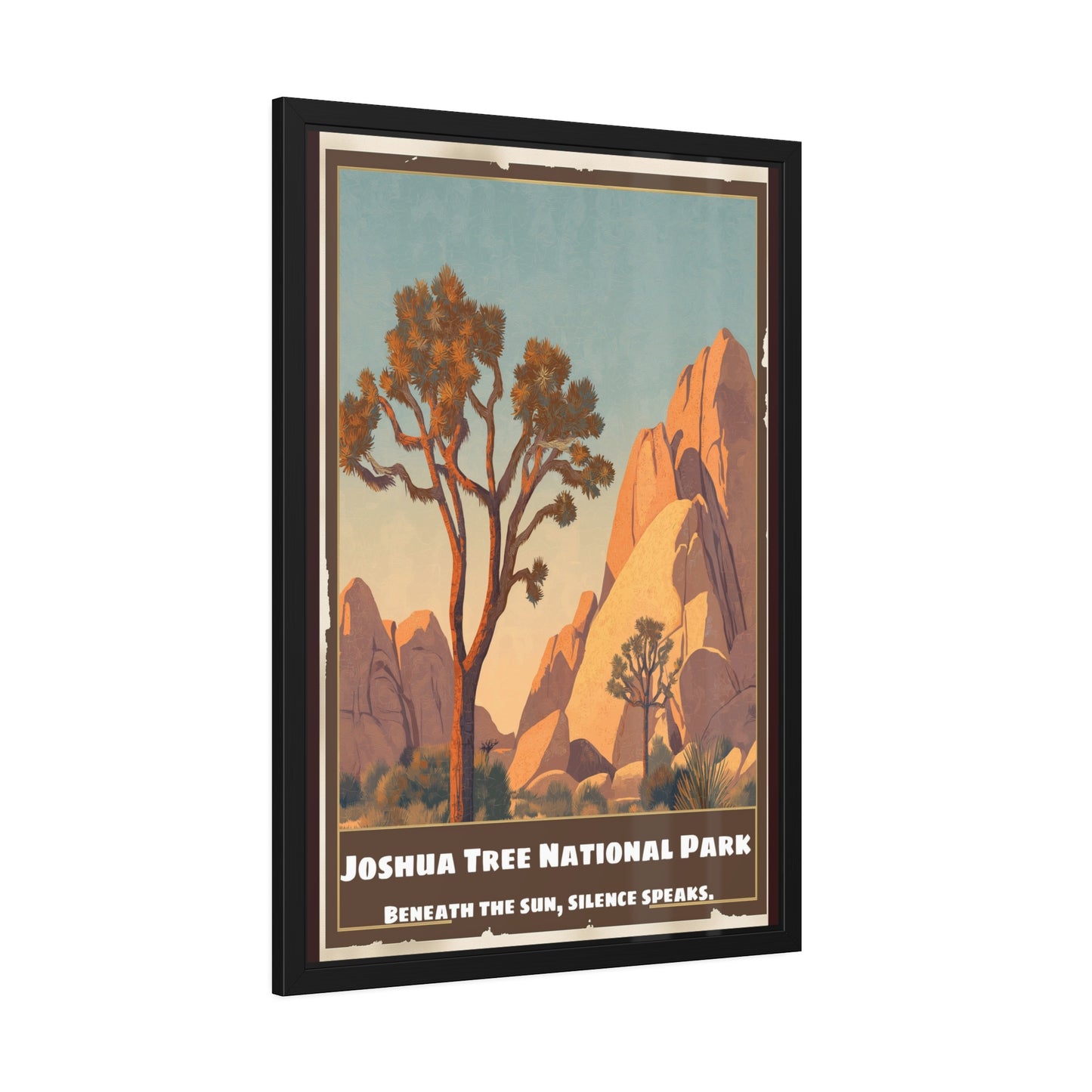 Framed Poster — Joshua Tree National Park Vintage Travel Art