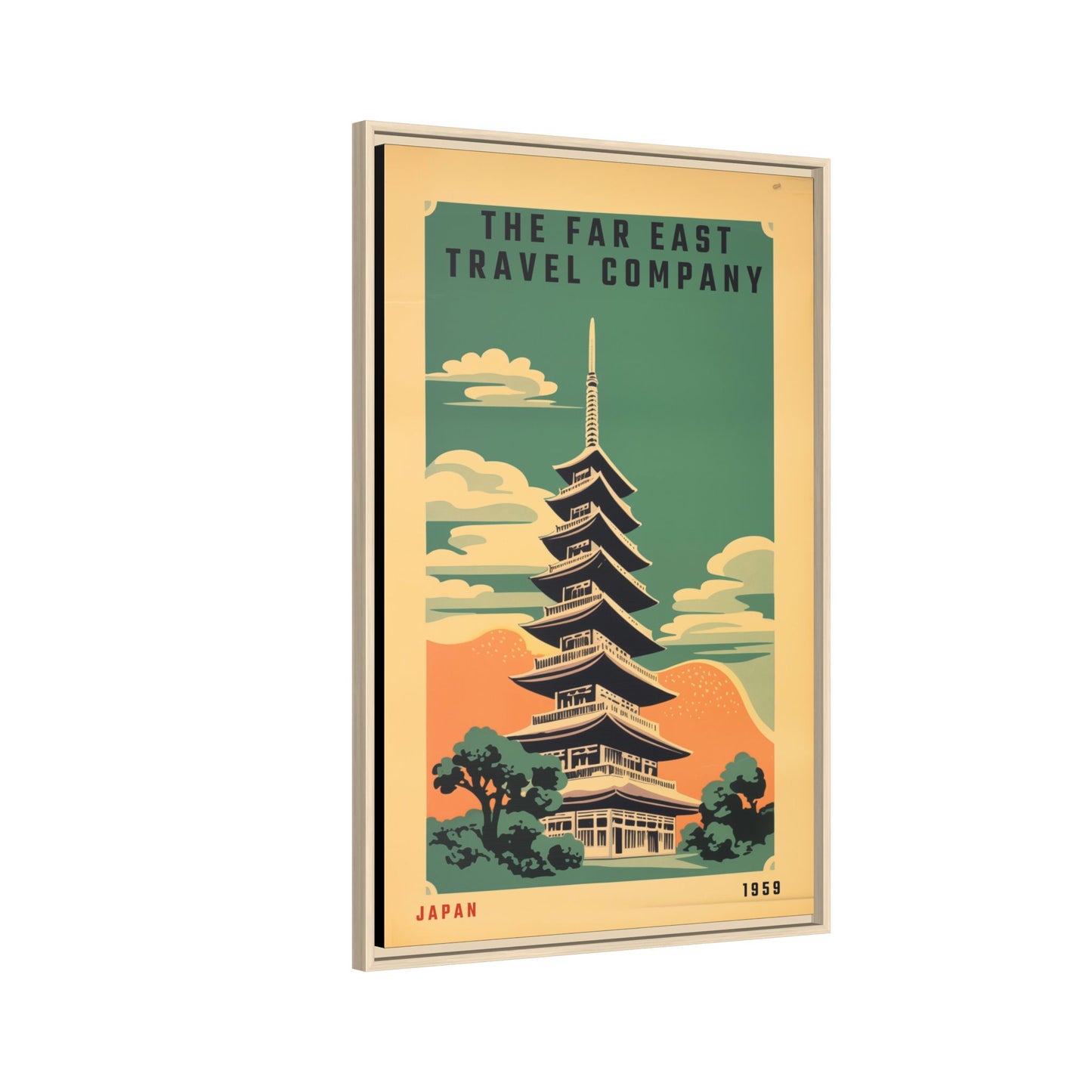 Japan Pagoda Vintage Poster | Museum-Quality Fine Art Print
