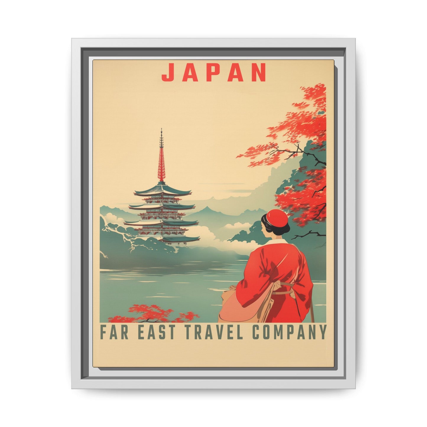 Japan Far East Travel Company Vintage Poster | Museum-Quality Fine Art Print
