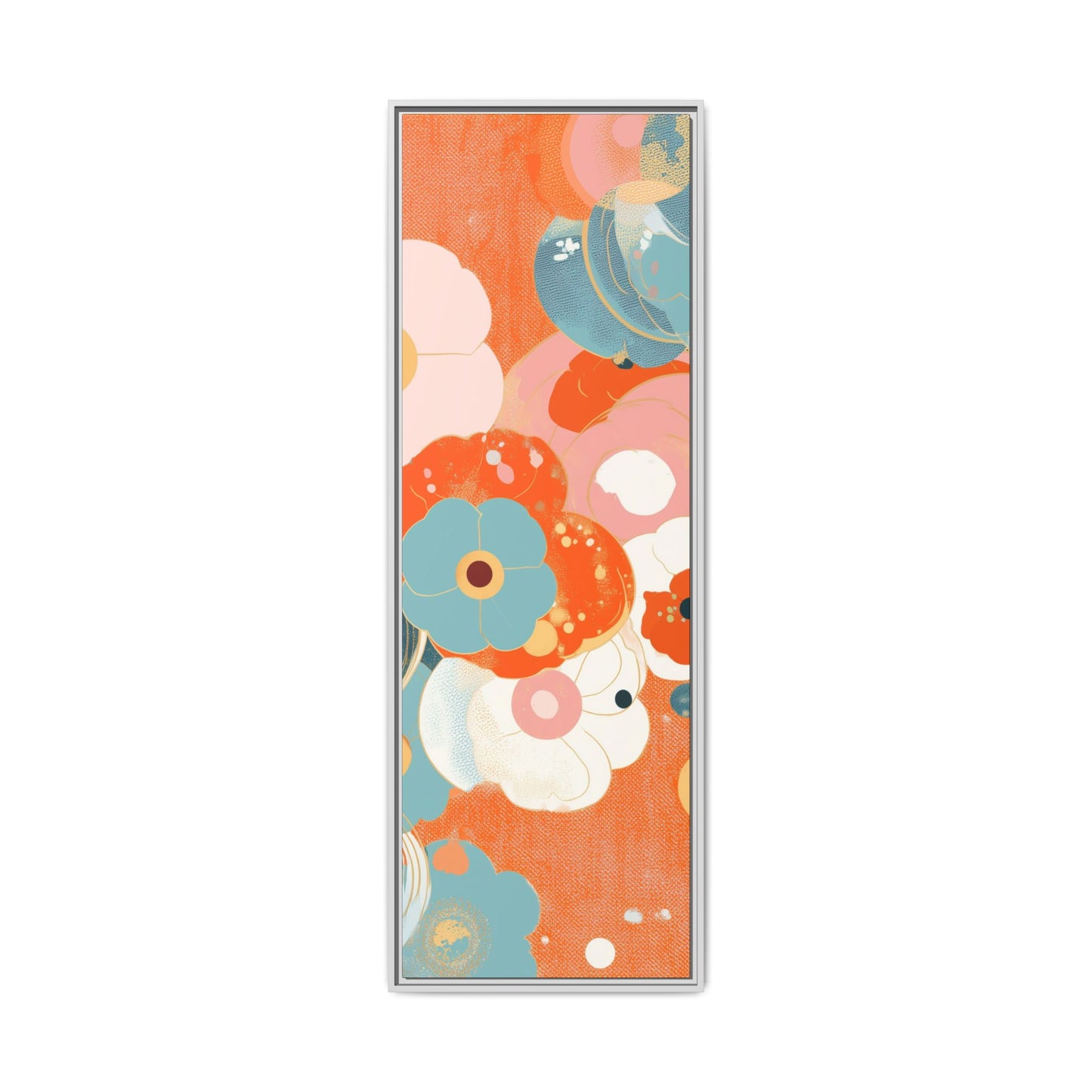 Framed Floral Canvas Art Print — Colorful Abstract Blooms