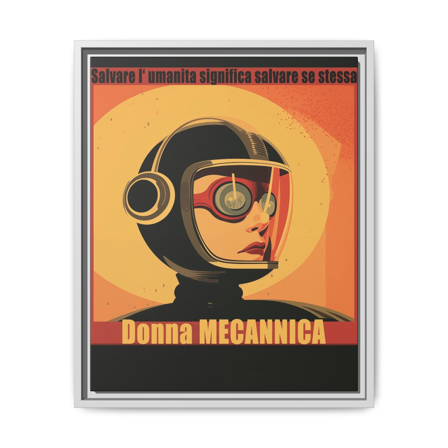 Donna Meccanica Retro Sci-Fi Vintage Poster | Museum-Quality Fine Art Print