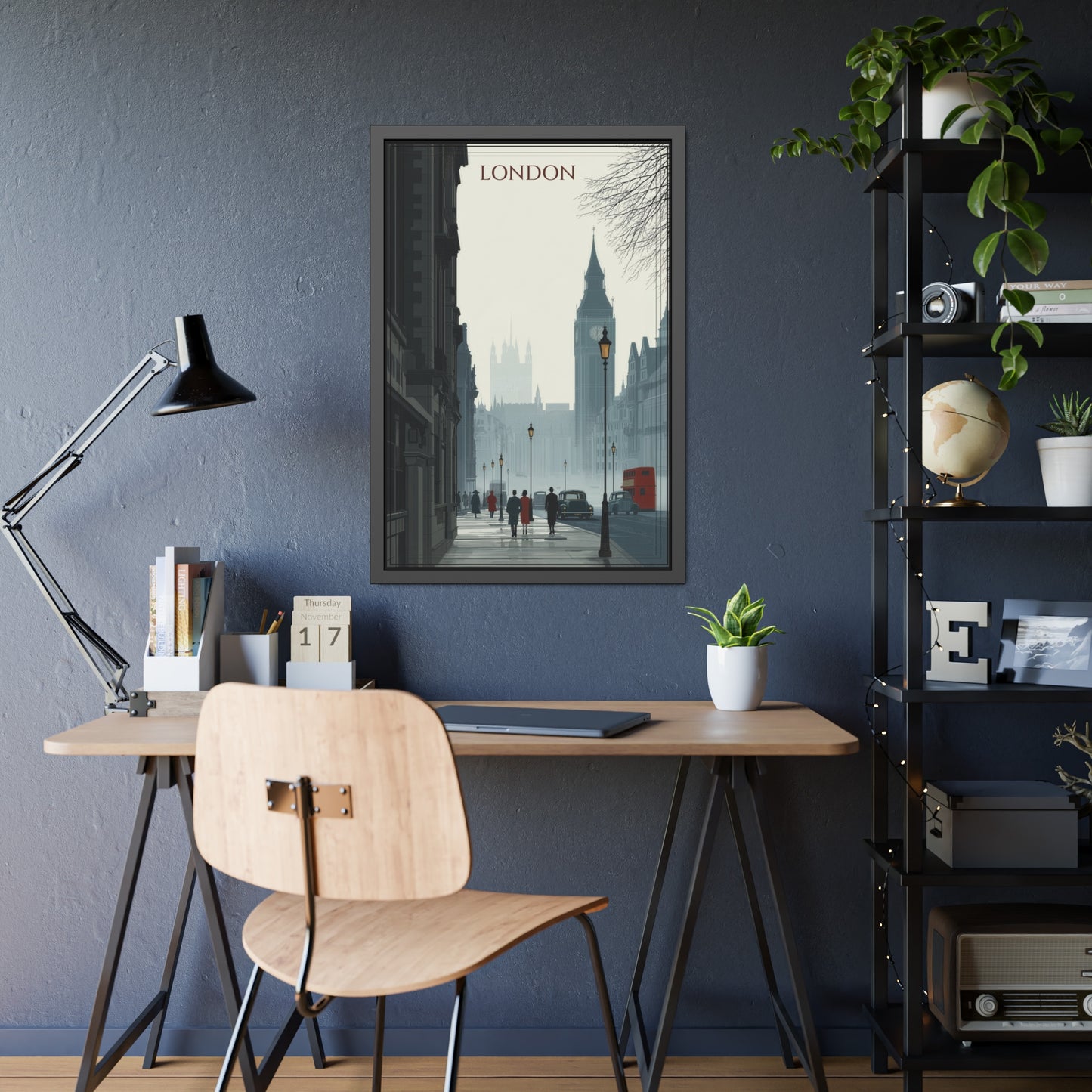 London Vintage Street Framed Poster