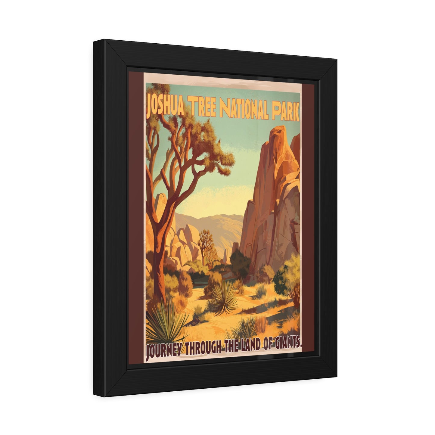 Framed Poster — Joshua Tree National Park Vintage Travel Print