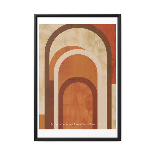 Abstract Arch Framed Canvas Wall Art — Mid-Century Modern Minimalist Decor | Vintageanna