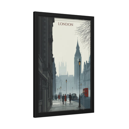 London Vintage Street Framed Poster