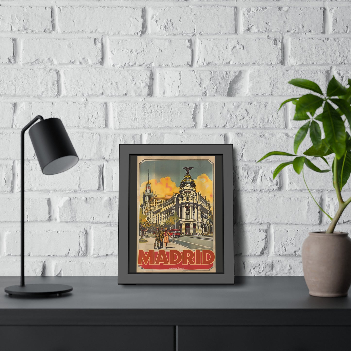 Madrid Vintage Travel Poster — Framed Paper Poster