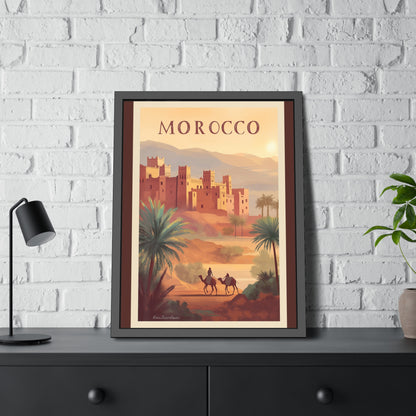 Morocco Vintage Travel Poster Framed Print