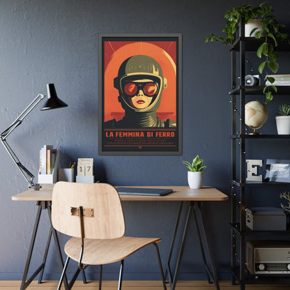 Framed Poster — La Femmina di Ferro Retro Sci‑Fi Art Print