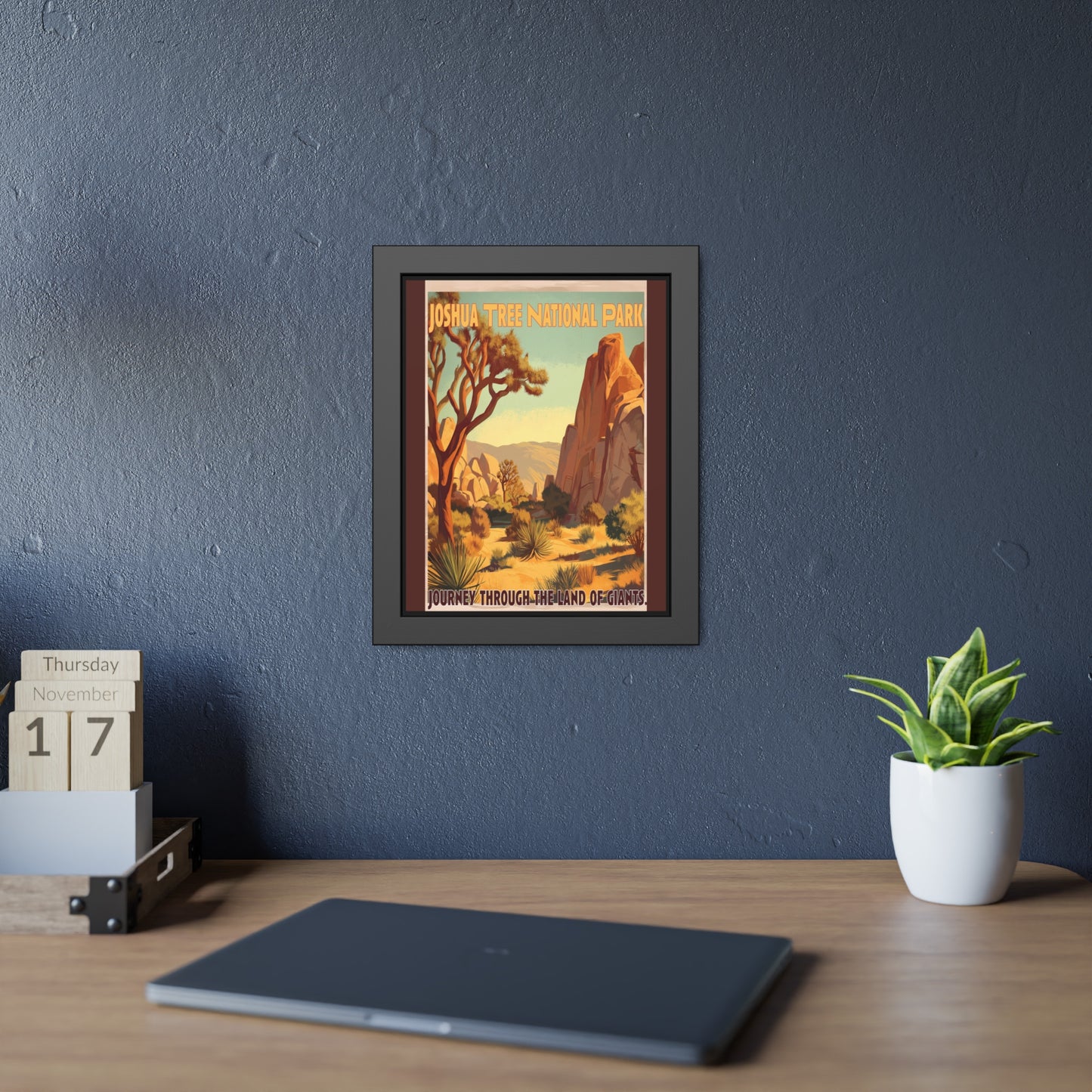 Framed Poster — Joshua Tree National Park Vintage Travel Print