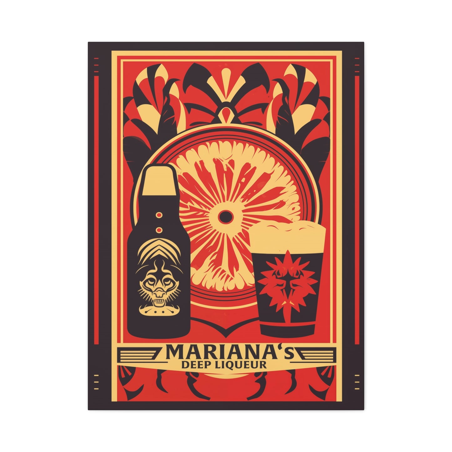 "Mariana’s Deep Liqueur Artistic Matte Canvas" Matte Canvas, Stretched, 1.25"