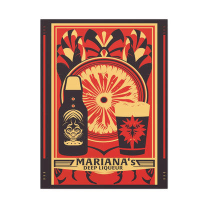 "Mariana’s Deep Liqueur Artistic Matte Canvas" Matte Canvas, Stretched, 1.25"