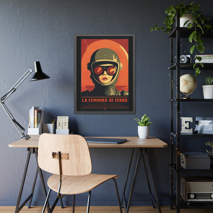 Framed Poster — La Femmina di Ferro Retro Sci‑Fi Art Print