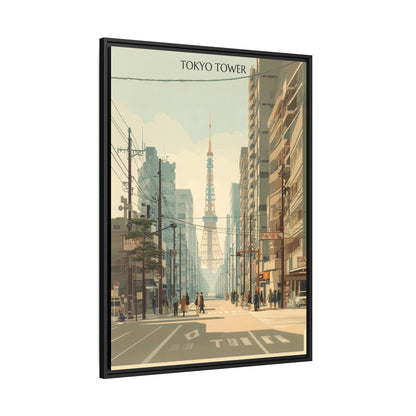Tokyo Tower Vintage Travel Poster | Museum-Quality Fine Art Print