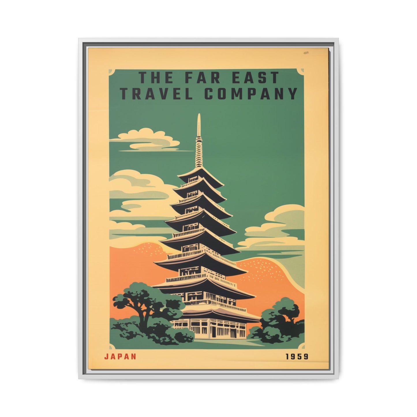 Japan Pagoda Vintage Poster | Museum-Quality Fine Art Print