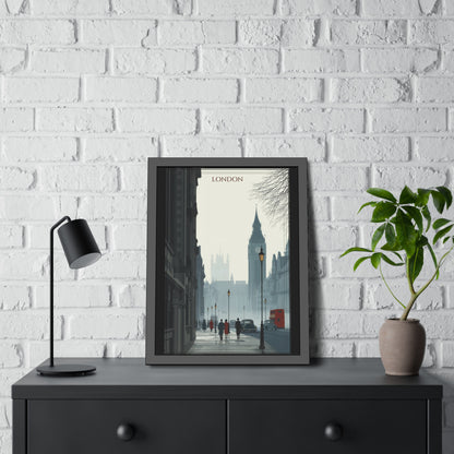 London Vintage Street Framed Poster