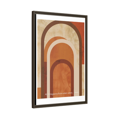 Abstract Arch Framed Canvas Wall Art — Mid-Century Modern Minimalist Decor | Vintageanna