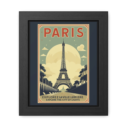 Vintage Paris Framed Poster - Travel Wall Art