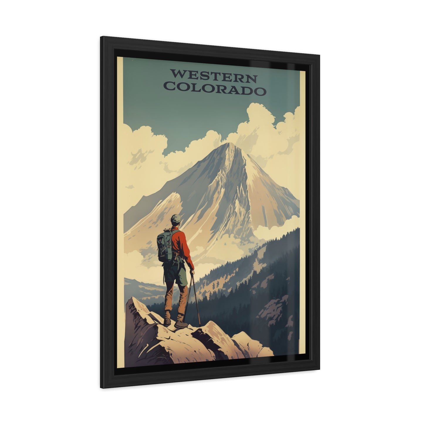 Vintage Colorado Travel Poster - Western Colorado Mountain Exploration Art Framed Posters