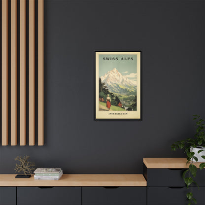 Swiss Alps Vintage Travel Poster | Fine Art Print