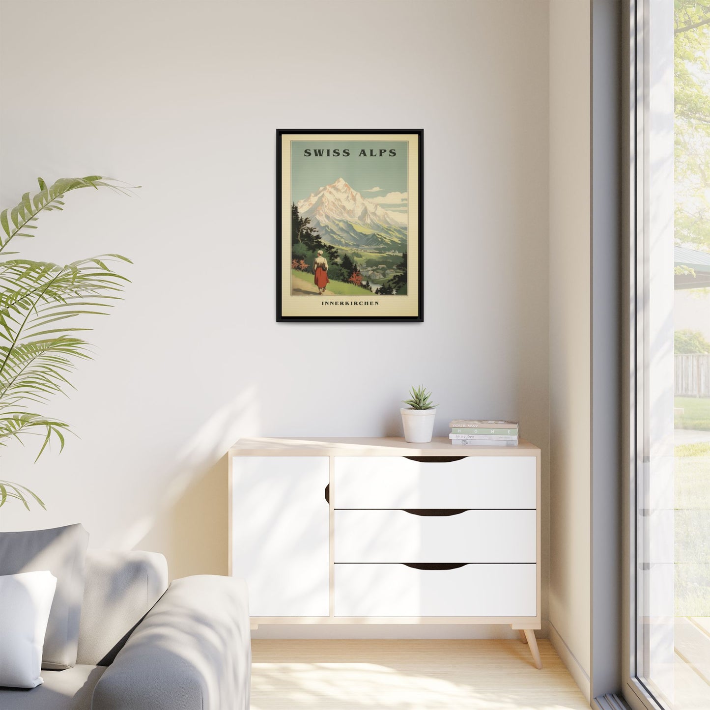 Swiss Alps Vintage Travel Poster | Fine Art Print