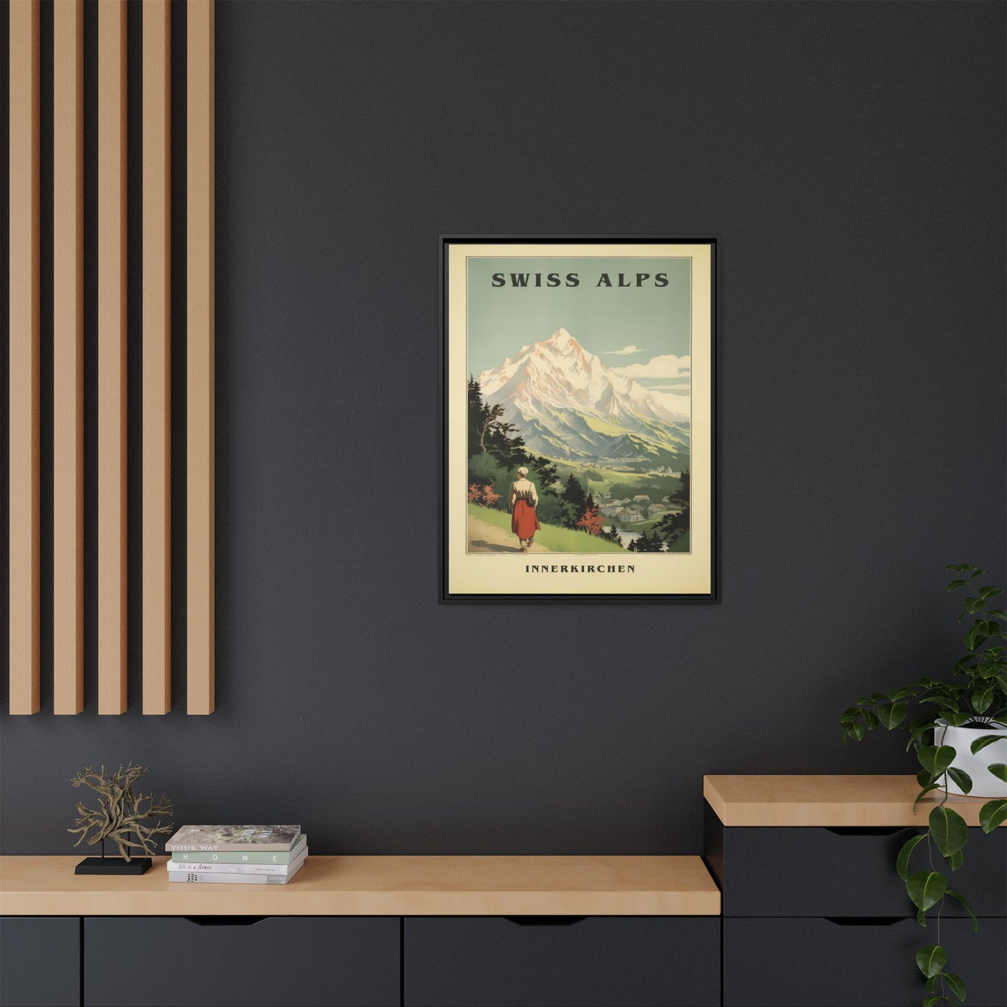 Swiss Alps Vintage Travel Poster | Fine Art Print