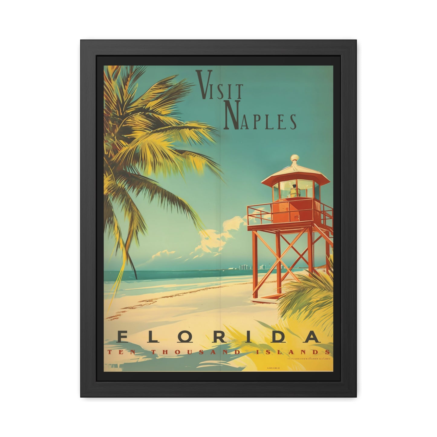 "Visit Naples - Ten Thousand Islands Vintage Florida Framed Poster" Visit Naples Florida, Framed Posters