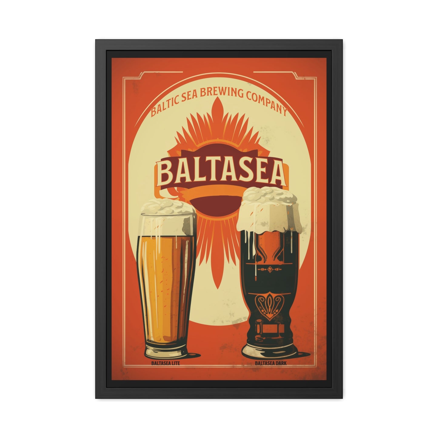 Vintage Beer Poster - Baltasea Brewing Company Art Print Framed Posters