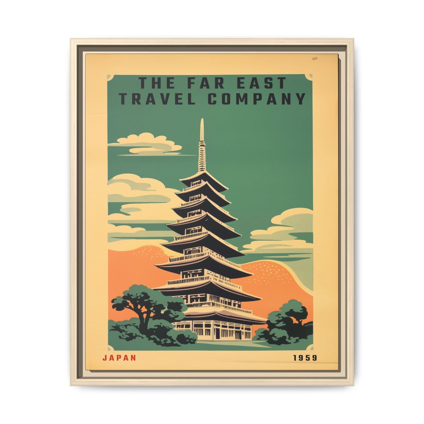 Japan Pagoda Vintage Poster | Museum-Quality Fine Art Print