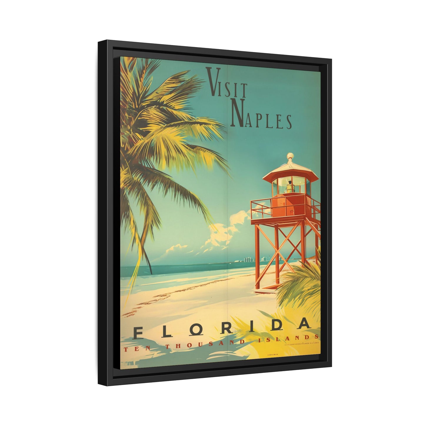 Naples Florida Vintage Beach Poster | Museum-Quality Fine Art Print