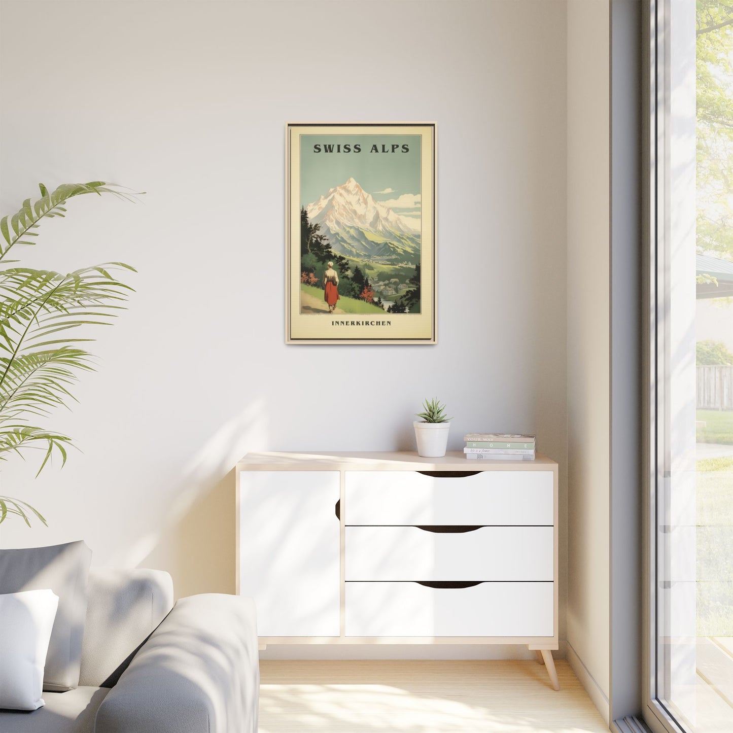 Swiss Alps Vintage Travel Poster | Fine Art Print