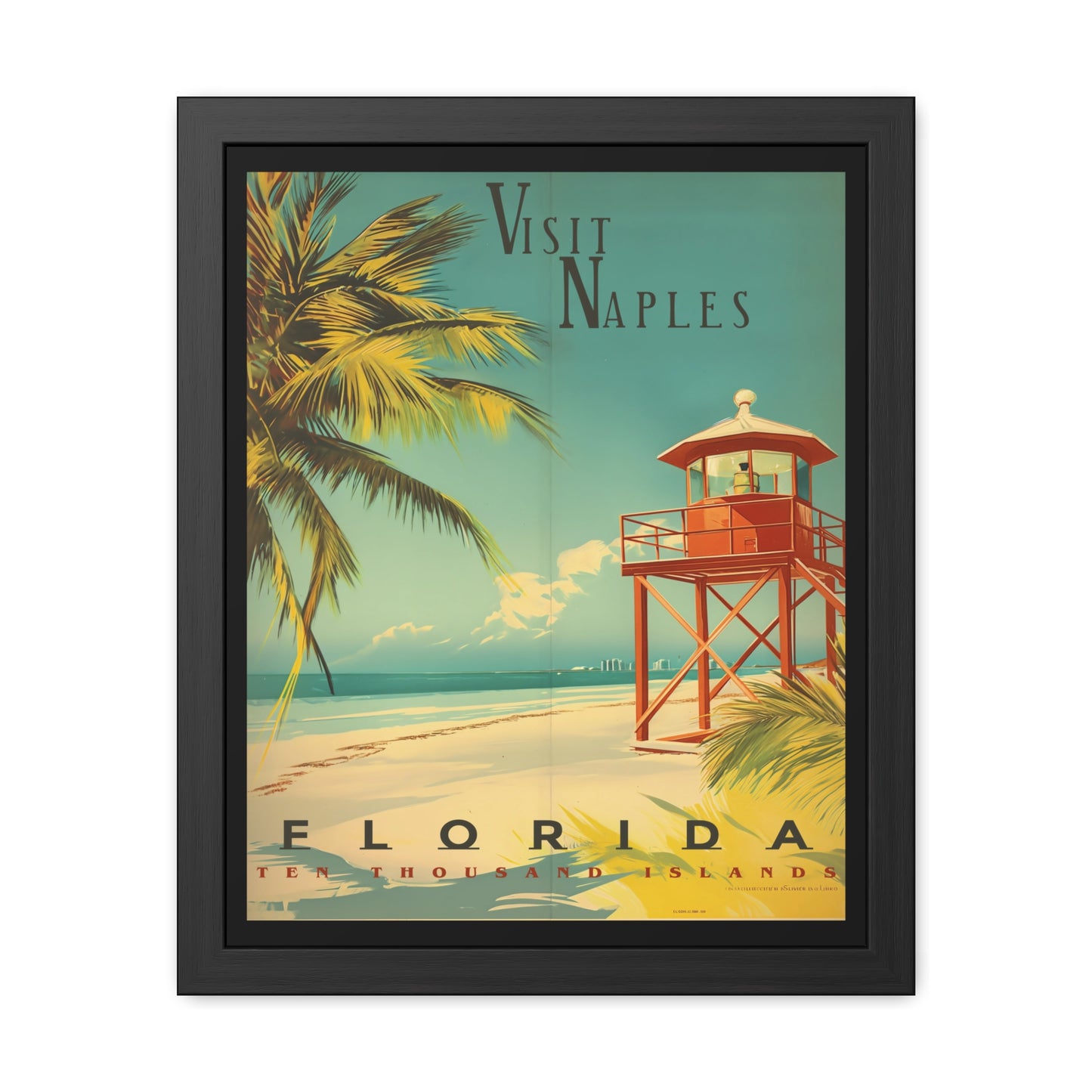 "Visit Naples - Ten Thousand Islands Vintage Florida Framed Poster" Visit Naples Florida, Framed Posters