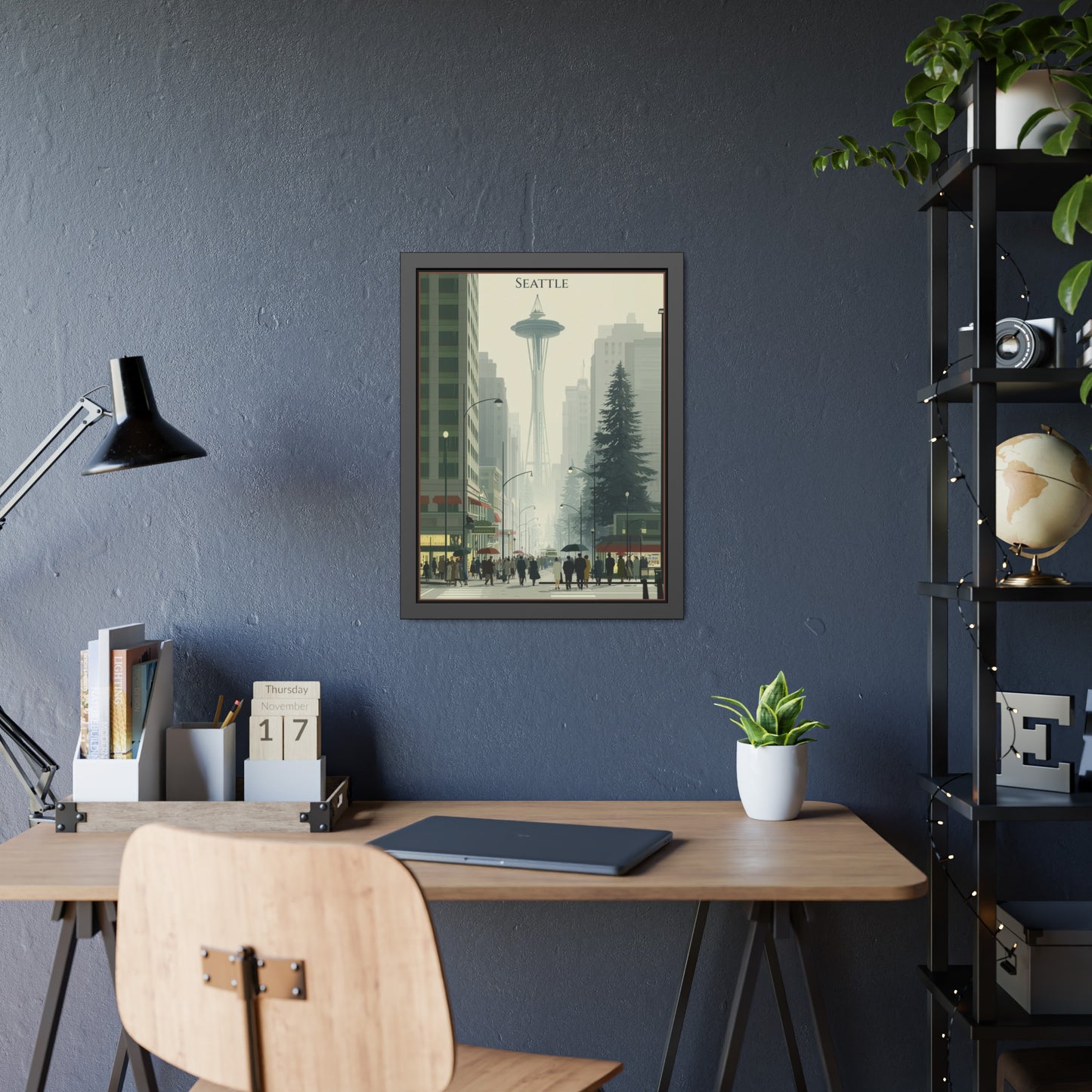 Seattle Vintage Travel Poster — Framed Paper Poster