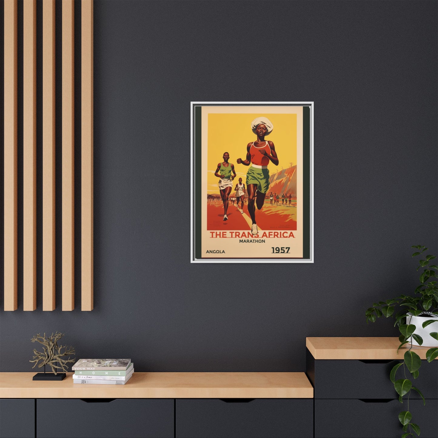 Trans-Africa Marathon 1957 Vintage Poster | Fine Art Print