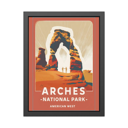 Arches National Park Framed Poster — Vintage American West Travel Art