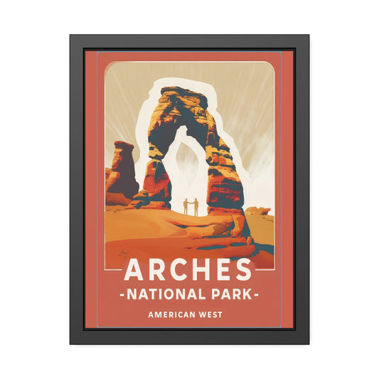 Arches National Park Framed Poster — Vintage American West Travel Art