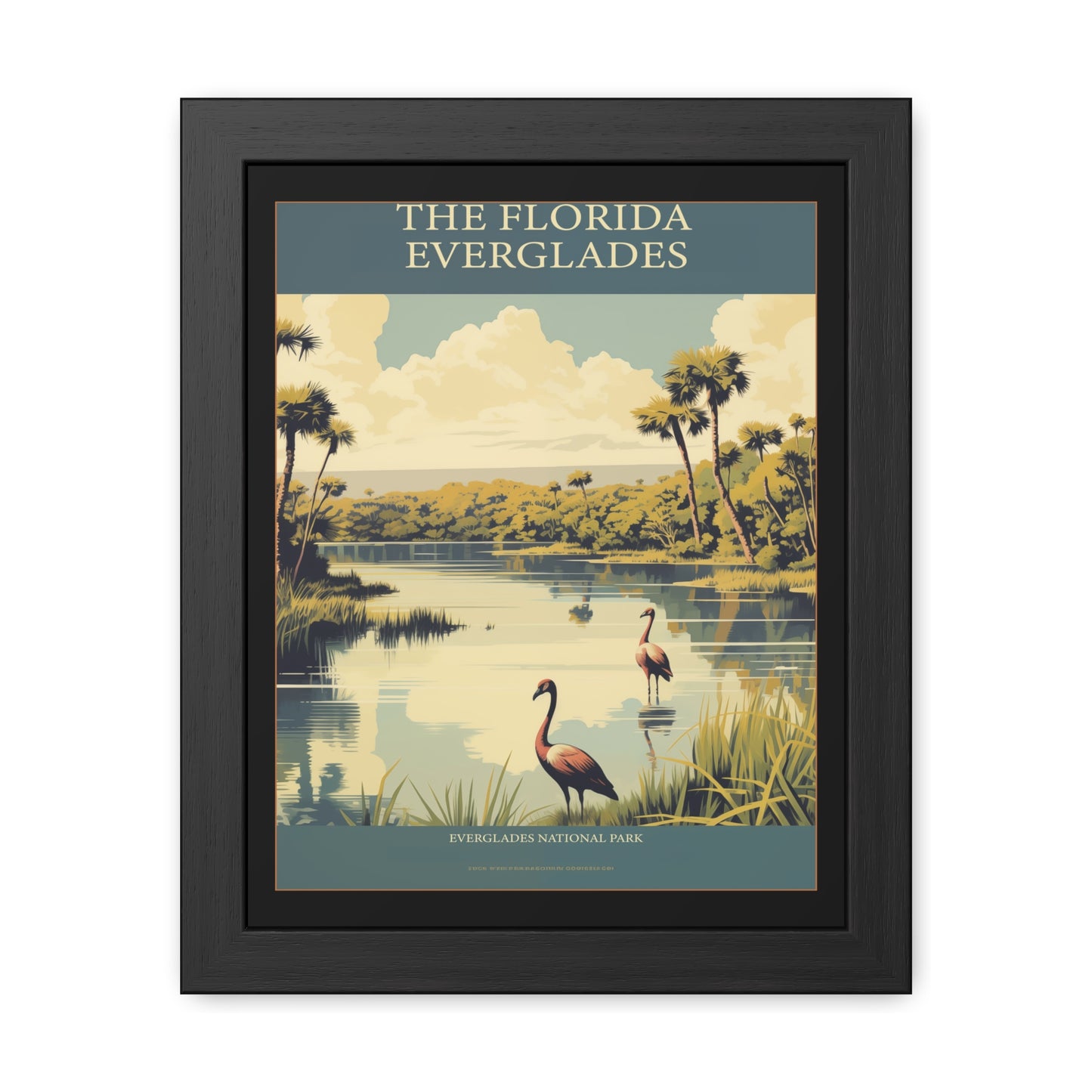 "The Florida Everglades - Vintage National Park Framed Poster"