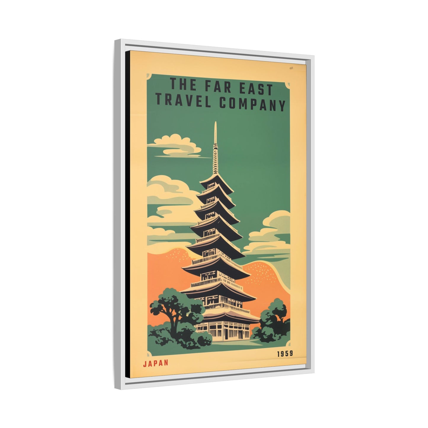 Japan Pagoda Vintage Poster | Museum-Quality Fine Art Print