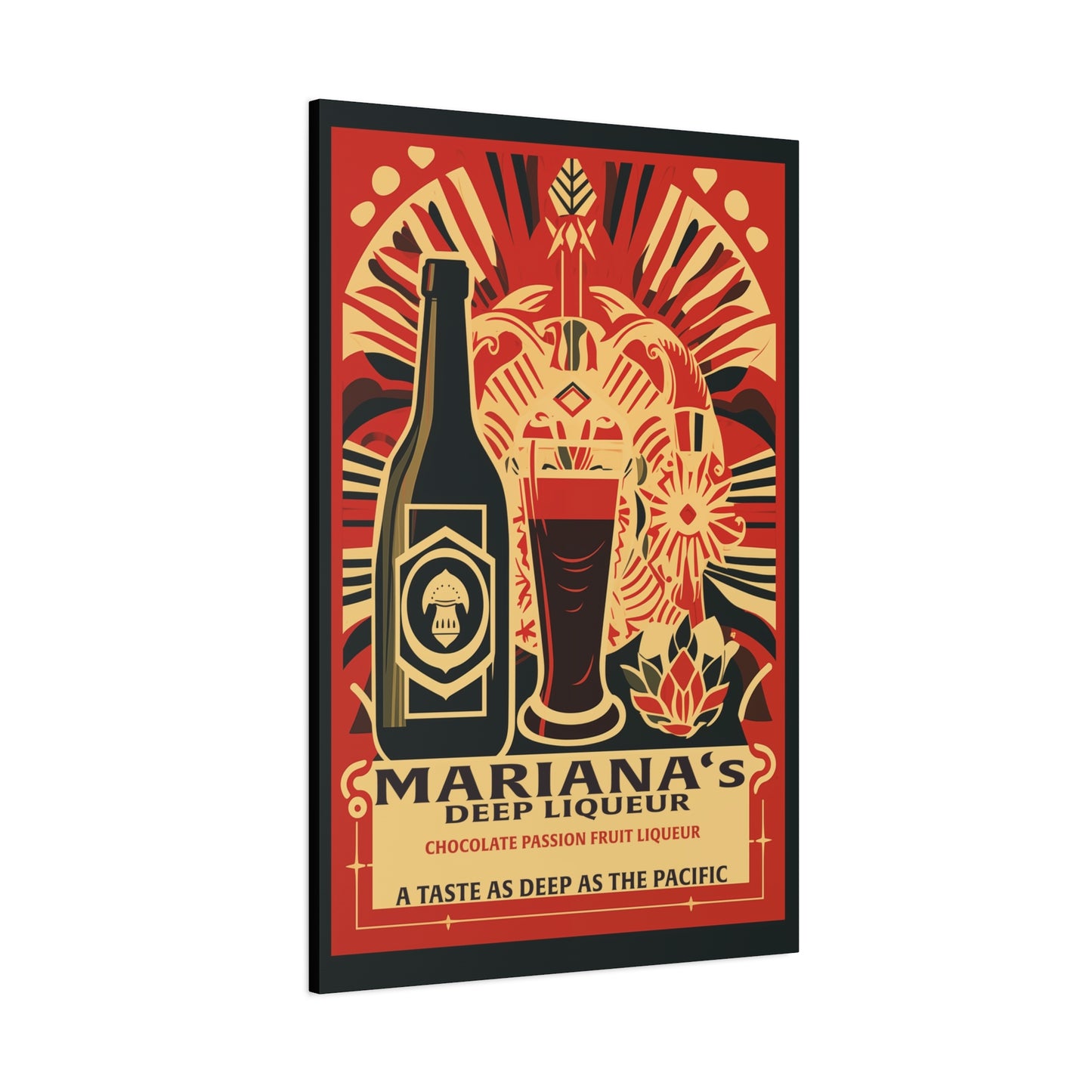 "Mariana’s Deep Liqueur Chocolate Passionfruit Canvas" Matte Canvas, Stretched, 1.25"