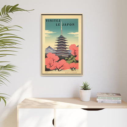 Visitez le Japon Japanese Travel Vintage Poster | Museum-Quality Fine Art Print