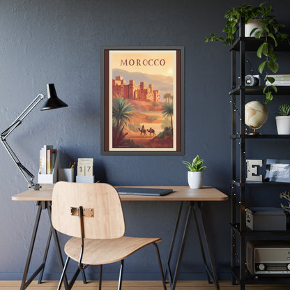 Morocco Vintage Travel Poster Framed Print