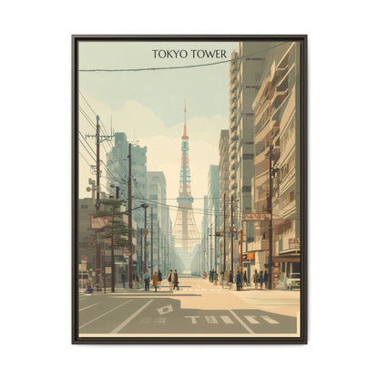 Tokyo Tower Vintage Travel Poster | Museum-Quality Fine Art Print