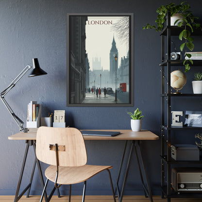 London Vintage Street Framed Poster