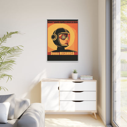 Donna Meccanica Retro Sci-Fi Vintage Poster | Museum-Quality Fine Art Print