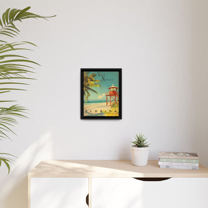 Naples Florida Vintage Beach Poster | Museum-Quality Fine Art Print
