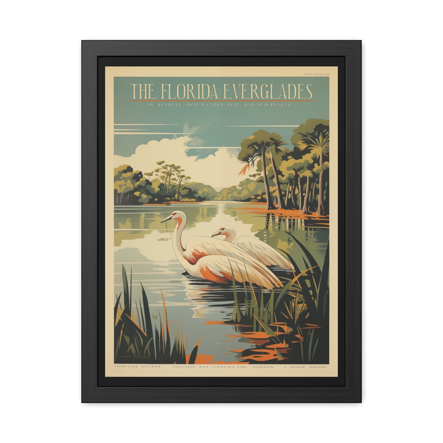 "The Florida Everglades - Bird Watcher’s Paradise Framed Poster"