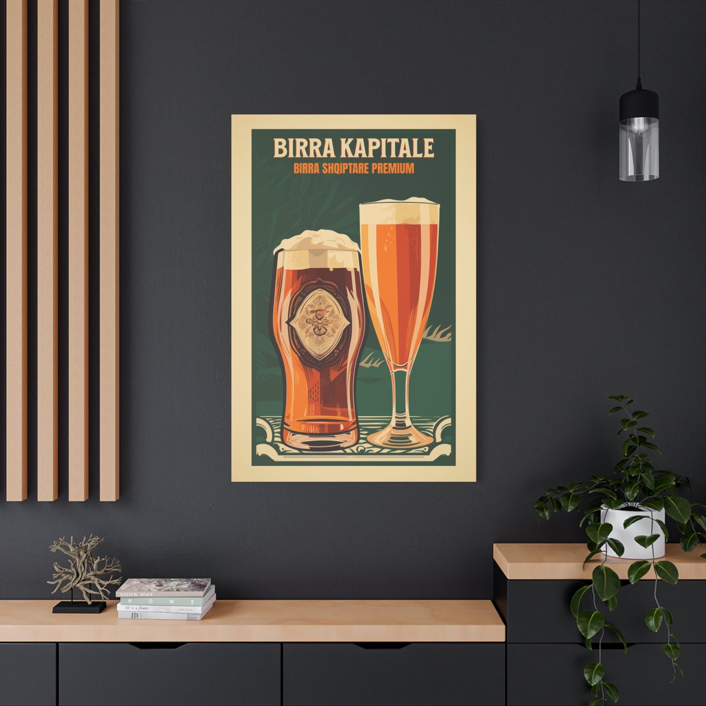 "Vintage Birra Kapitale Poster - Birra Kapitale Premium Frameless Stretched Matte Canvas" Matte Canvas, Stretched, 1.25"